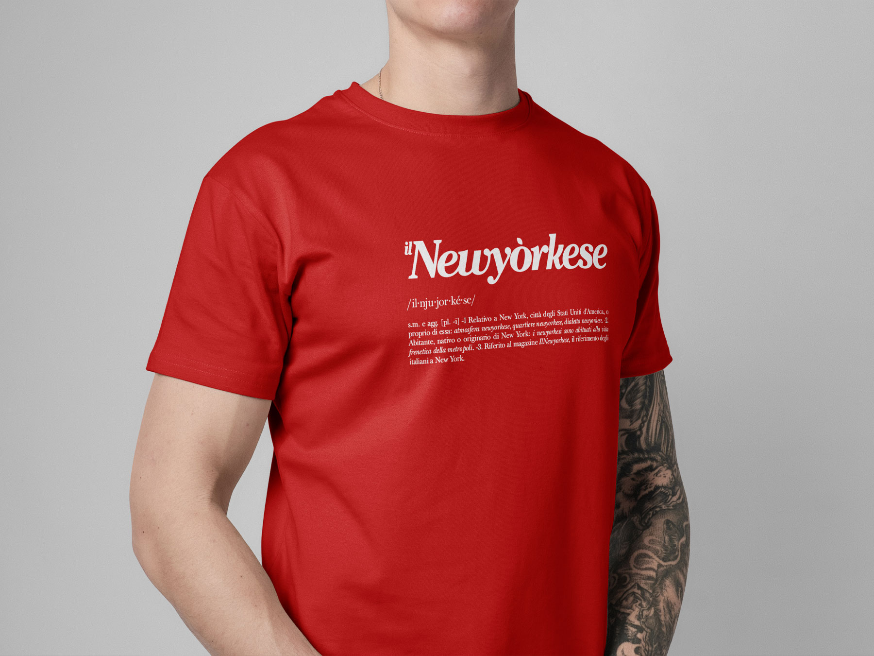 T-shirt – "ilNewyorkese" - Dictionary (Black / Red) - Image 4